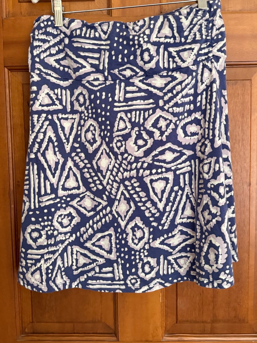 Toad&Co organic cotton-blend skirt featuring geometric patterns Sz Medium
